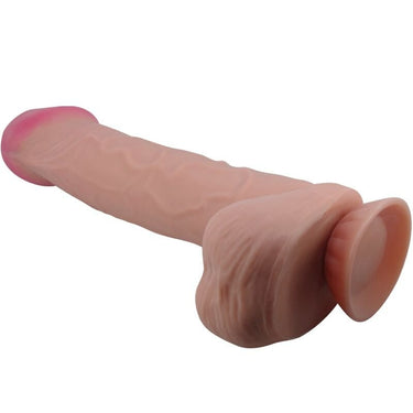 Dildo Realistico con Ventosa e Pelle Scorrevole - TPR Marrone